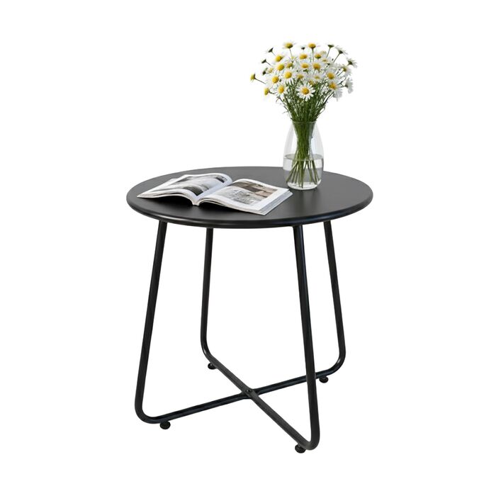 Relaxdays Додатковий столик зі сталі, стійкий до погодних умов