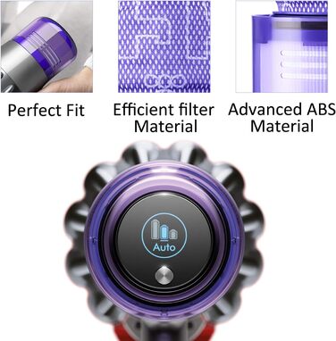 Фільтр Quta для Dyson V7/V8, змінний попередній фільтр і фільтр зі щіткою для чищення, 2 шт. и