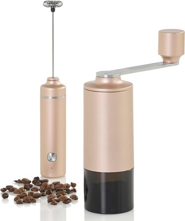 Кавомолка ручна AdHoc MC13 Moro з керамічним жорном CeraCutXL та DirectDrive | Для еспресо, фільтра, френч-пресу | З регулюванням помелу та CAP-системою | Колір: мідь