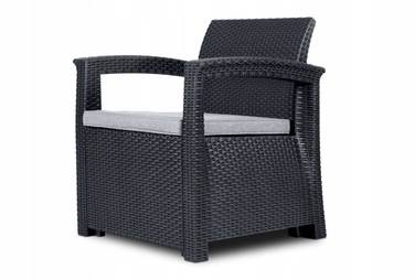 Комплект садових меблів Curver із пластику, сірий, 4 предмети