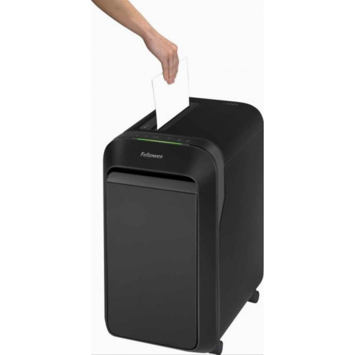 Fellowes Powershred LX221 - Шредер для документів Fellowes, Micro-Cut (P5), 20 аркушів, 30л кошик, Safesense