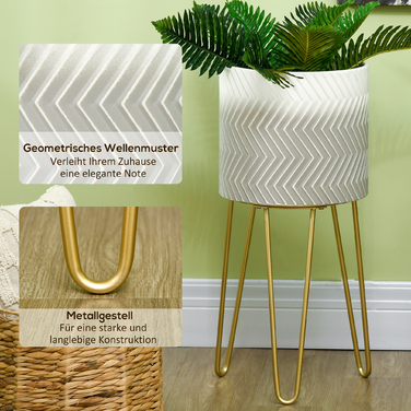 Outsunny Flower Pots Набір з 2 підставок для рослин Рамка кашпо для вітальні та балкона Металевий сучасний дизайн