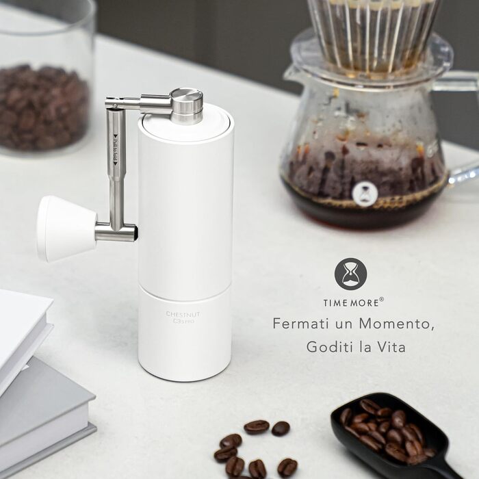 Ручна кавомолка TIMEMORE Chestnut C3S PRO з металевим корпусом для еспресо та френч-прес