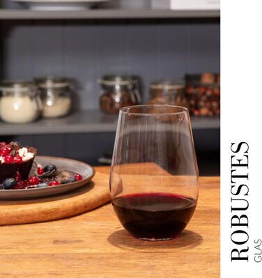 Набір келихів для коньяку KROSNO Harmony (6 шт., 550 мл) | Скляні келихи для коньяку, келихи для віскі, келихи для напоїв