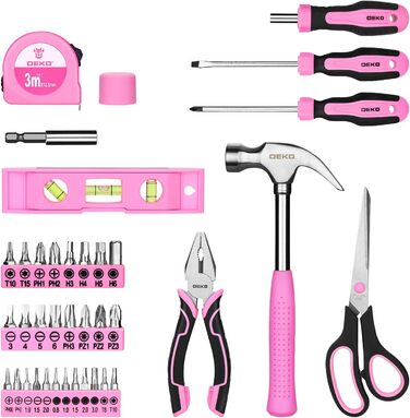 Набір інструментів DEKOPRO 42 предмети: універсальний комплект для дому, майстерні та DIY робіт для жінок