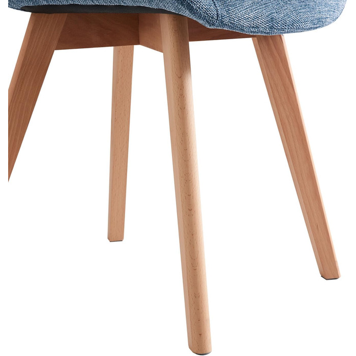 Крісла для їдальні B&D Home Tania (2 шт.), оббивка Merlot, дизайн у стилі Skandi, для кухні, офісу, вітальні