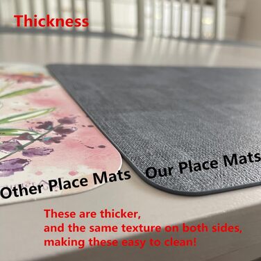 Набір тканих серветок з екошкіри для столу, вологостійкі, стійкі до плям, термостійкі, легко миються, PU серветки для кухні та обіднього столу (Темно-синій, 6 шт.)