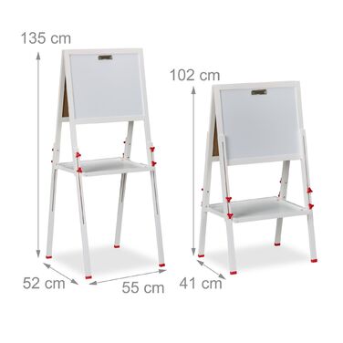 Дитячий столик Relaxdays з дощечкою для малювання