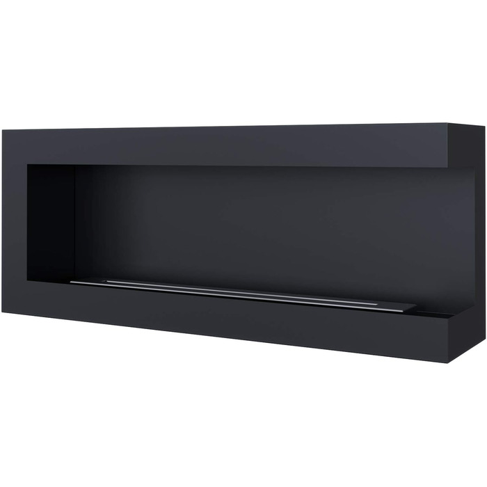 Мм Камін з лівою стінкою Ethanol Black Corner Fireplace (1200 x 280 мм), 600x280