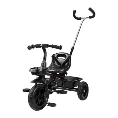 Триколісний велосипед дитячий Tobi Vector з ручкою для батьків, ременями безпеки, зручним сидінням, широкими колесами, чорний