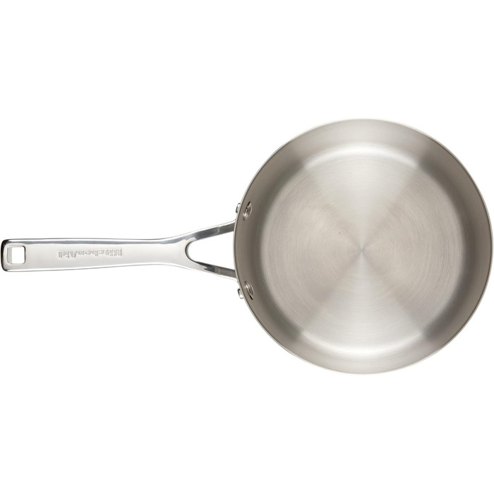 Сковорода гриль KitchenAid 71012 з нержавіючої сталі з антипригарним покриттям, 7.5 л, срібна