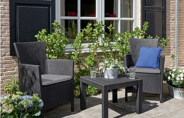 Комплект садових меблів Keter із пластику, сірий, 3 предмети