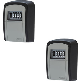 ABUS KeyGarage 787 - ключниці настінна для ключів та дрібних цінностей, чорно-срібна (набір 2 шт.)