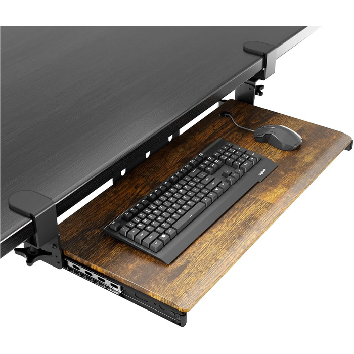 Висувна платформа для клавіатури під стіл з К-кріпленням, великого формату, стійка, для настільного комп'ютера, 838mm x 280 mm