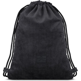 Спортивна сумка Рюкзак для жінок і чоловіків з внутрішньою кишенею - ретро-образ з вельвету та веганської шкіри антрацит