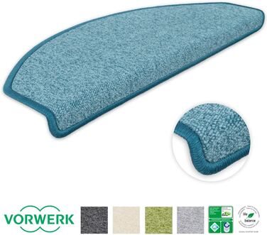 Килимки Metzker для східчастих килимків Vorwerk Durango напівкруглі (22 шт., бірюзовий колір)