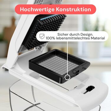 Многофункціональний овочевий слайсер-терка Mandoline 10-в-1 (білий) - для овочів, фруктів, сиру, цибулі, картоплі, огірків, жульєни