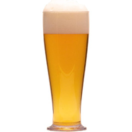 Стакан для пшеничного пива benderstore об'ємом 500 мл, Набір з 4 пляшок зі штучного скла прозорий придатний для миття в посудомийній машині небиткий / 100 придатний для вторинної переробки / Стакан для пшеничного пива / зроблено в Німеччині