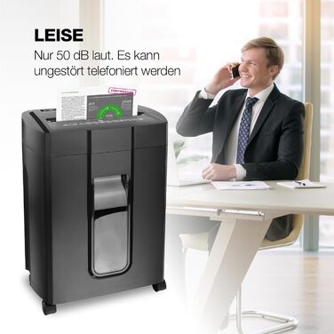 Шредер для паперу Peach Partikelschnitt PS500-70: 16 листів, 18 літрів, P-4, 30 хв безперервної роботи, 2000 аркушів, DSGVO, 4 x 38 мм