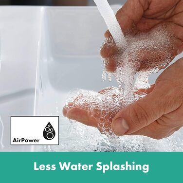 Змішувач для ванної кімнати Hansgrohe Vernis Shape, без зливу, з ізольованою водопровідною трубою, висота виливу 95 мм, водозберігаючий (EcoSmart), хром, 71569000