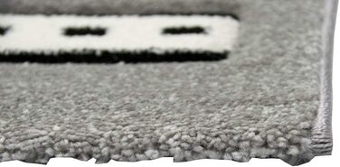 Дитячий килим з мериноса вуличний килим для хлопчиків з вулицями і будинками сірого кольору Розмір 200 х 290 см (120 см)