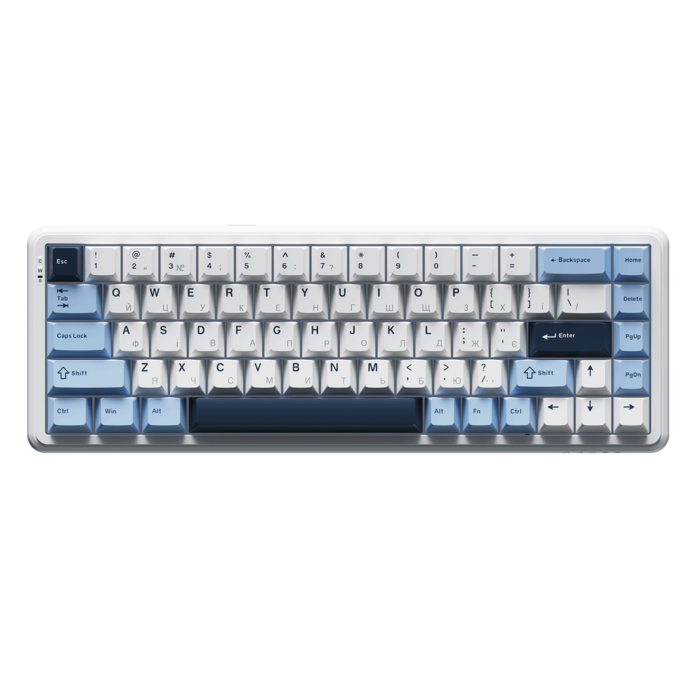 Клавіатура механічна бездротова Ajazz AK680 MAX (8+8K) Magnetic Switch RGB Wireless/BT/USB White