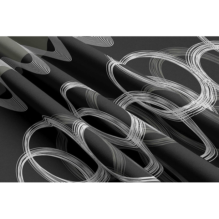 Леонадо Вісенті - комплект постільної білизни з 100 бавовни Renforce, сірий, чорний, з кружечками, що покриває подушку на блискавці, кількість предметів (3 предмета 220x240 см)