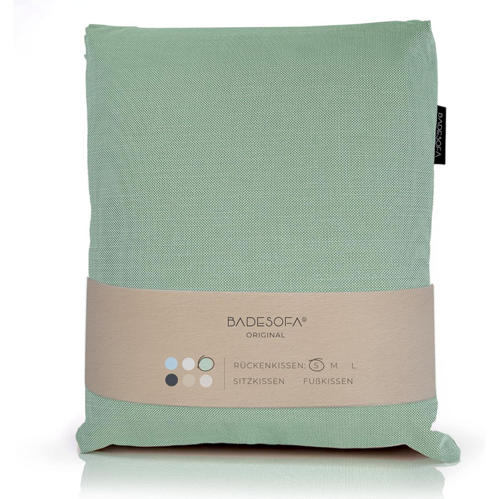 Подушка для ванни BADESOFA® | Преміум-якість | Швидковисихаюча | Зручна | Підходить для будь-якої ванни | Зелена | Маде ін EU | Можна прати