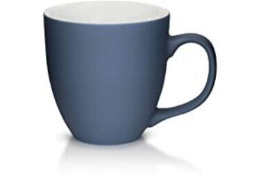 Чашка Mahlwerck XXL, велика порцелянова кавова чашка з матовою м'якою на дотик поверхнею, ніжно-блакитного кольору, об'ємом 400-450 мл
