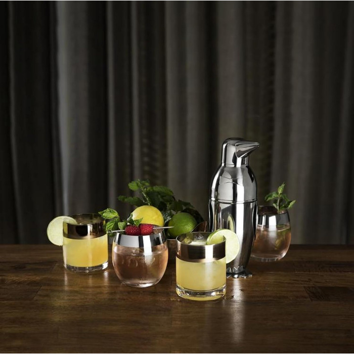 Шейкер для коктейлів Viski Rocket з фільтром, нержавіюча сталь, для еспресо, маргарити, холодного заварювання, домашній бар, аксесуари, інструменти бармена, подарунок, сріблястий