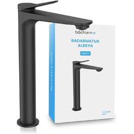Чорний матовий змішувач для умивальника Bächlein Aldeya - набір для монтажу, сучасний дизайн