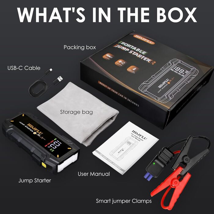 Powerbank Starthilfe 3000A UltraSafe: пусковий пристрій для автомобіля з LED-ліхтариком (7.0L бензин, 5.5L дизель)