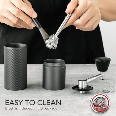 Кавомолка ручна TIMEMORE Kastanie C2 Fold - з регульованим жерновою системою з нержавіючої сталі, сіра