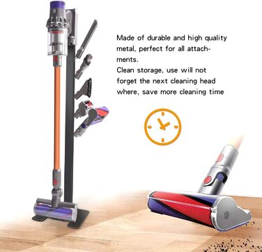 Підставка Bison для акумуляторного пилососа Dyson - органайзер для кронштейна V6, V7, V8, V10, V11, DC30-35 (чорний)