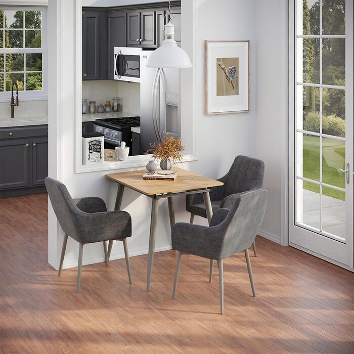 Розсувний стіл Vicco Esstisch Beaver, 80 x 70 см (Дуб Голдкрафт/Грейж)