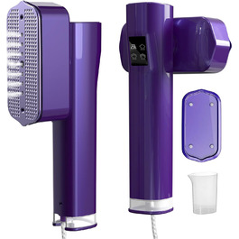 Портативний паровий випрямляч для подорожей 2-в-1, швидкий нагрів за 15 секунд (фіолетовий)