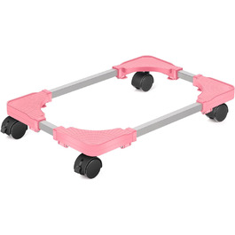 Підставка для ПК Liitrton Mobiler, регульована, на коліщатках, для більшості комп'ютерів (білий, рожевий)