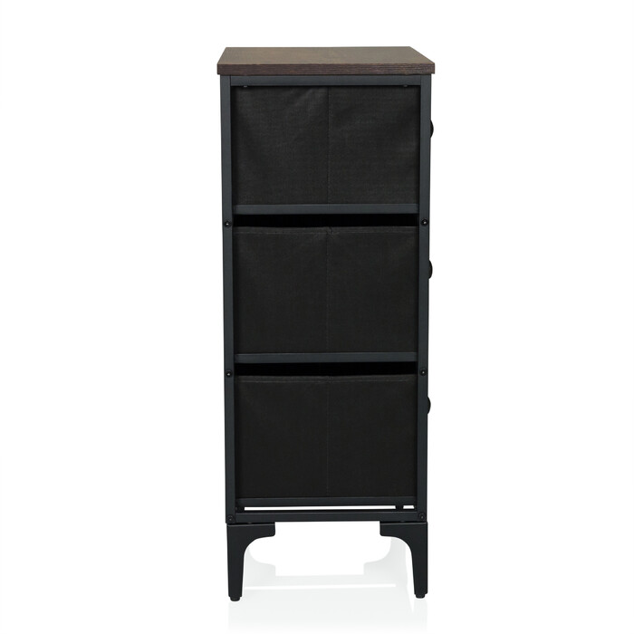 Комод AMERIKO S 45x30x77см 3 шухляди різнокольорові hjh LIVING
