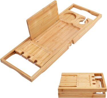 Підставка для ванни Utoplike з бамбука - органайзер для ванни з регульованою шириною (63-95 см)