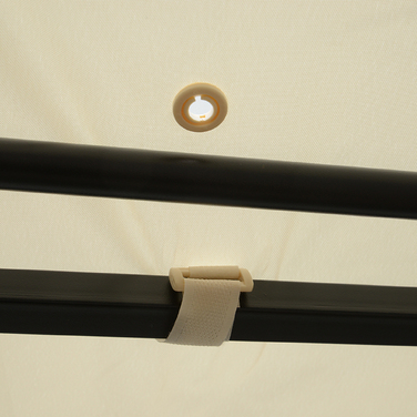 Павільйон з розкладним дахом, стійкий до погодних умов, 3 x 2,5 м, кремово-білий