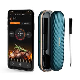 Термометр для м'яса Inkbird INT-11S-B: бездротовий, Bluetooth, з оцінкою часу приготування для гриля, BBQ, печі, коптильні