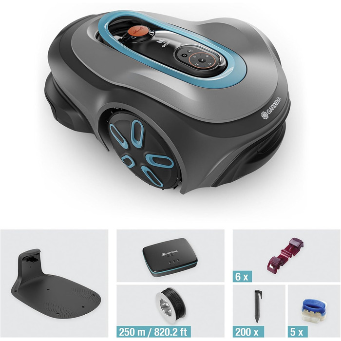 Робот-газонокосачка Gardena Smart Sileno max 1500 м², для газонів до 1500 м², LONA Intelligence, Trim-to-Edge, DuoConnect, тиха робота, керування через додаток