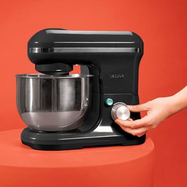Міксер Cecotec Cecomixer Merengue 5L з потужністю 1200 Вт, 6 швидкостей, чорний, з нержавіючою чашею 5л та набором для збивання та замішування