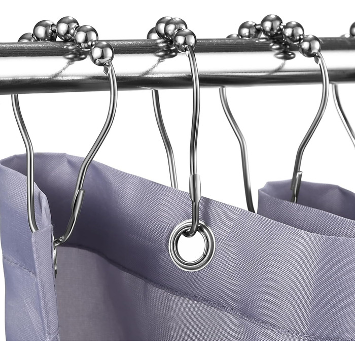 Набір з 12 металевих кріплень для душової завіси LIHAO, гачки для душу, 69x39 мм