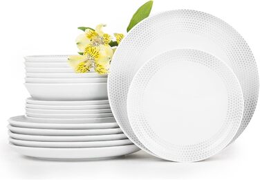 Набір посуду konsimo NORA DREIECKE 18 предметів - сучасний столовий сервіз на 6 персон