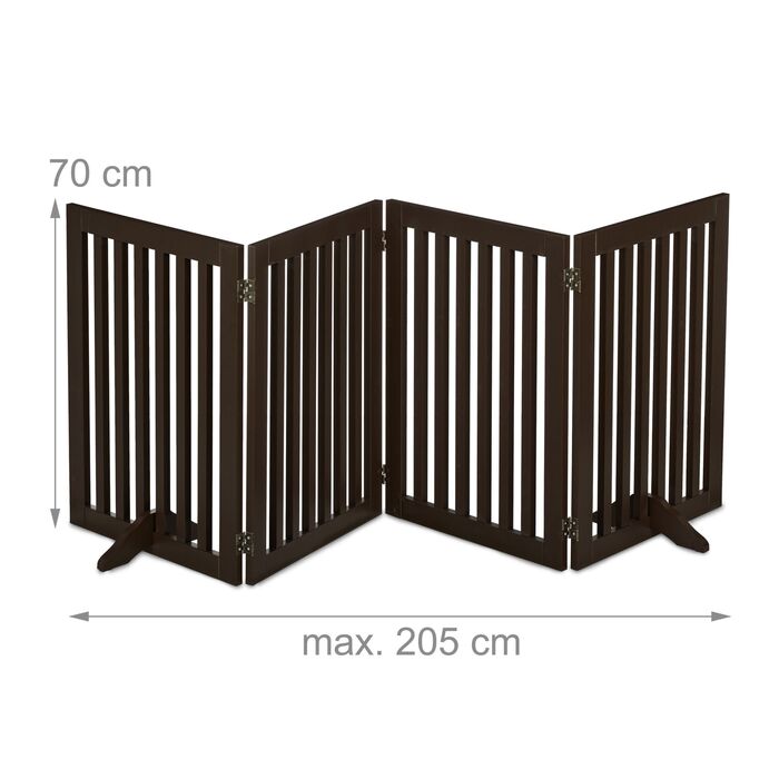 Захисний бар'єр Relaxdays коричневого кольору, 70 см