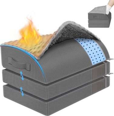 Підставка для ніг під стіл KingPavonini з гелевою пам'яттю, 3 положення, гріюча сумка для ніг, ергономічна підставка для офісного та ігрового крісла, сірий колір