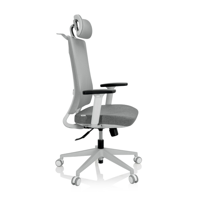 Офісне крісло COMFIO WMH з сірої сітчастої тканини / тканини hjh OFFICE