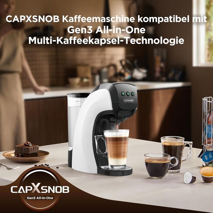 Кавомашина 5-в-1 Warriors1 для Nespresso, Dolce Gusto, Lavazza, FAP, кавова машина для дому та офісу, 20 bar, 0.8 л, автоматична