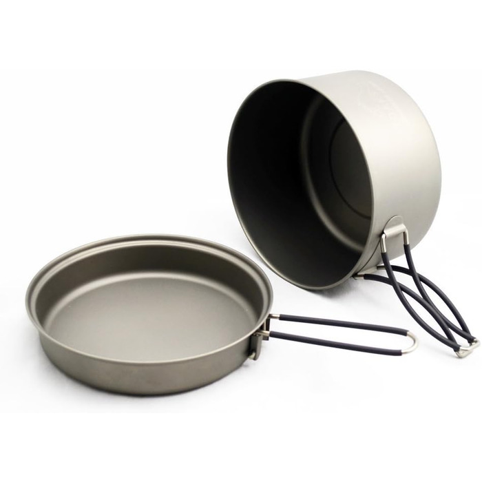 TOAKS Titan: Набір посуду для кемпінгу та хакінгів (1350мл) - сковорода, каструля, миска